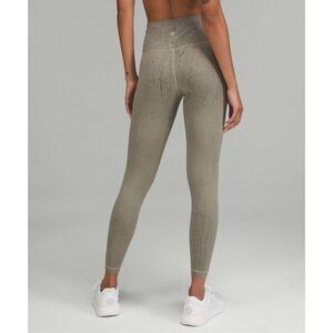 Lululemon Wunder Train High-Rise Tight 25" Thread Dye Rover Black Size 2